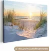 MuchoWow® - Leinwandbilder - Strand - Sonne - Düne - Gras - Produktbild-Vorschau 1