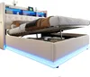 A modern bed with storage and LED lighting. Náhled obrázku produktu