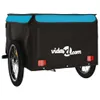 vidaXL Rimorchio per biciclette nero e blu 45 kg di ferro Anteprima dell’immagine prodotto 7