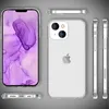 Multiple views of a clear iPhone 14 case on a gray background. Produktbild-Vorschau
