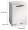 Bosch Serie 4 SMS4HTW16E, Freistehender Geschirrspüler, 60 cm, Weiß, Maße Produktbild-Vorschau