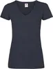 Koszulka damska, długi rękaw - FOL V NECK T/W - deep navy - Podgląd zdjęcia produktu 1