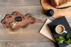 Serveertablet van akaziahout, notenhouder, model "Leaf", Productafbeelding-voorbeeld 5