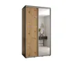 Kleiderschrank ASIRI 5 - 140/60 cm, Schwarz / Artisan-Eiche Produktbild-Vorschau 2