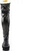 A single black boot shown from the back against a white background. Podgląd zdjęcia produktu