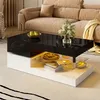 Merax Couchtisch 90x45x35,5cm mit LED, Sofatisch mit APP- Produktbild-Vorschau 1