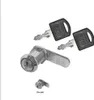 A set of cam locks and keys on a white background. Produktbild-Vorschau
