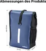 Wiltec Gepäckträgertasche blau, Fahrradtasche Gepäckträger Produktbild-Vorschau 3