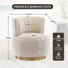 LVHOM Fauteuil pivotant avec socle métallique, Fauteuil de Voir les images du produit 7