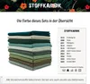 Bündchenstoff 10er Set Grüntöne2 Bio Schlauchware Bündchen Produktbild-Vorschau 5