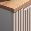 Waschtisch 80cm mit Keramikwaschbecken, kaschmir und Eiche, Produktbild-Vorschau 5