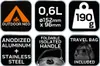 Konvice na vodu NEO TOOLS Turistická konvice Objem 0,8 l, Náhled obrázku produktu 3