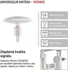 Anténa univerzální VILLAGE MOON–V900, DVB-T2, FM, DAB, filtr LTE/4G/5G Anteprima dell’immagine prodotto