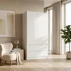 Armoire Novela, blanche, 2 portes | Armoire de chambre Voir les images du produit 7
