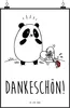 Mr. & Mrs. Panda Bild Panda Dankeschön DIN A3 - Weiß - Produktbild-Vorschau 1