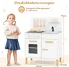 COSTWAY Kinderküche mit 10 Zubehör, Spielküche Holz mit Produktbild-Vorschau 3