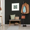 Relaxdays Garderobenständer Metall & Holz, modern, 3 Haken Produktbild-Vorschau 2