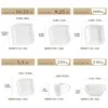 Diagrams showing the dimensions and capacities of various pieces of dinnerware. Produktbild-Vorschau