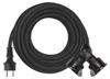 Venkovní prodlužovací kabel 15 m / 2 zásuvky / černý / guma / 230 V / 1,5 mm2 Náhled obrázku produktu
