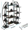 A diagram showing the dimensions and weight capacity of a multi-tiered shelf unit. Produktbild-Vorschau