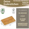 LS-LebenStil 3x Holz Frühstücksbrett Essbrettchen 22x14cm Produktbild-Vorschau 2