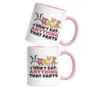 I Don't Eat Anything That Farts Tasse Rosa Vegan Vegetarier Produktbild-Vorschau 2