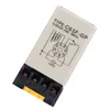 A product shot of a floatless level switch controller with its wiring diagram shown on the top surface. Podgląd zdjęcia produktu