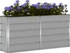 vidaXL Pflanzkübel Hellgrau 160 x 40 x 75 cm Stahl Produktbild-Vorschau 3
