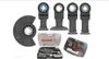 A collection of Bosch Starlock cutting blades and accessories are displayed against a white background. Podgląd zdjęcia produktu