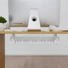 Organizér na kabely pod stůl 60 cm Odnímatelný Kovový Bílý Náhled obrázku produktu 5