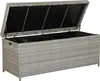 BELIANI Úložný box šedý ratan zahradní terasa 158x63 cm Náhled obrázku produktu 1