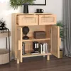 vidaXL Príborník hnedý 60x30x75 cm Borovicový masív a Náhľad obrázku produktu 3