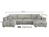 Couchgarnitur Sofa Sofagarnitur ALICE U im Stoff samt in U Produktbild-Vorschau 3
