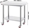 VEVOR Table de travail 91 x 60 x 85 cm en acier inoxydable Voir les images du produit 16