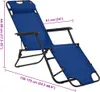 vidaXL Klappbare Sonnenliegen 2 Stk. mit Fußablage Blau Produktbild-Vorschau 7