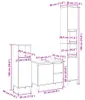 vidaXL Set di mobili da bagno 3 pezzi in legno di quercia Anteprima dell’immagine prodotto 8