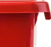 A close-up view of the top edge and side of a red storage box. Náhled obrázku produktu