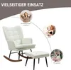 HOMCOM Schaukelstuhl Schwingsessel mit Hocker Relaxsessel Produktbild-Vorschau 6