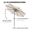Avestar 228 cm Sonnenschirm, Gartenschirm, mit Kurbel, Produktbild-Vorschau 3