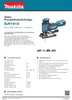 Makita Makita-koffer Pendelhub-stichsäge Fachhändler Akku Pendelhubstichsäge Djv181z Led Stichsäge Karton Akku-pendelhubstichsäge Solo Ohne Ladegerät 180 45° Schwenkbar 18v Djv181zj Makpac Pendelhub 297866 Voir les images du produit