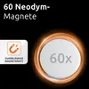 ECENCE Magneti al neodimio 60 pz - Super magneti rotondi - Anteprima dell’immagine prodotto 3