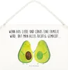 Mr. & Mrs. Panda Wandbild Holz Avocado Pärchen DIN A5 - Produktbild-Vorschau 1