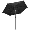 vidaXL Sonnenschirm mit Aluminium-Mast 3-lagig Anthrazit Produktbild-Vorschau 2