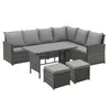 SVITA Monroe Garten-Lounge Set Polyrattan Lounge-Möbel Produktbild-Vorschau 1