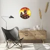 Wanduhr - Rund - Glasuhr - Buddha Stein Sonnenuntergang - Produktbild-Vorschau 6