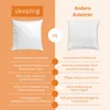 A comparison of two pillows, one labeled 'sleepling' and the other 'Andere Anbieter' (Other Providers), with features listed for each. Produktbild-Vorschau