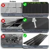 A collage comparing 'other' and 'our' products, highlighting differences in material quality, installation, and durability. Voir les images du produit
