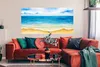 MuchoWow® Poster Strand - Meer - Aquarell 150x75 cm - ohne Produktbild-Vorschau 2