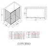 CERANO - Sprchový kout Santoro - pravá - 6 mm - černá Náhled obrázku produktu 3