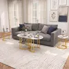KOMFOTTEU, set di 3 tavolini, tavolino da divano ovale con Anteprima dell’immagine prodotto 9